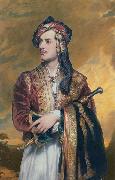 Thomas Phillips Lord Byron in Albanian dress USA oil painting artist